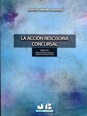 cover image of La acción rescisoria concursal